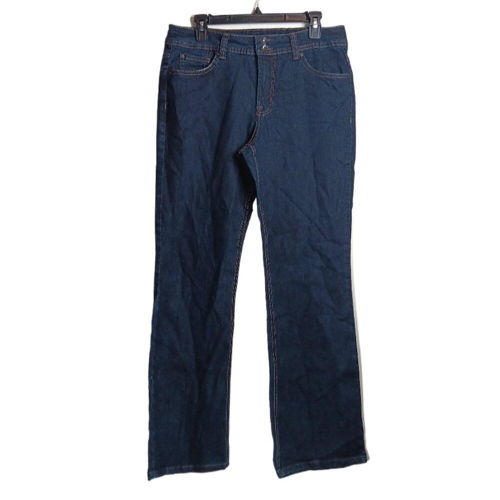 Nine West Western Bootcut Jeans Womens 15 Dark Wash High Rise Cowgirl Preppy